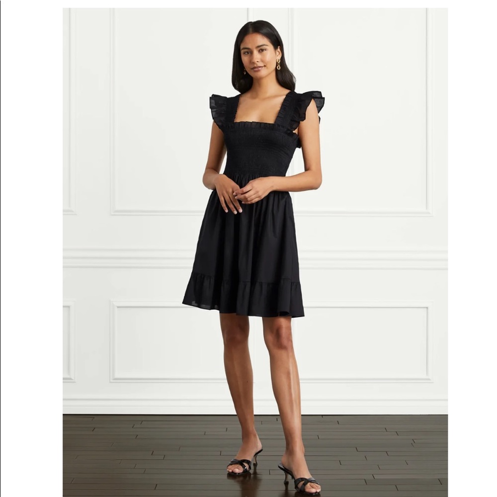 Hill House Home Elizabeth nap Cottage Core Summer dress black cotton voile